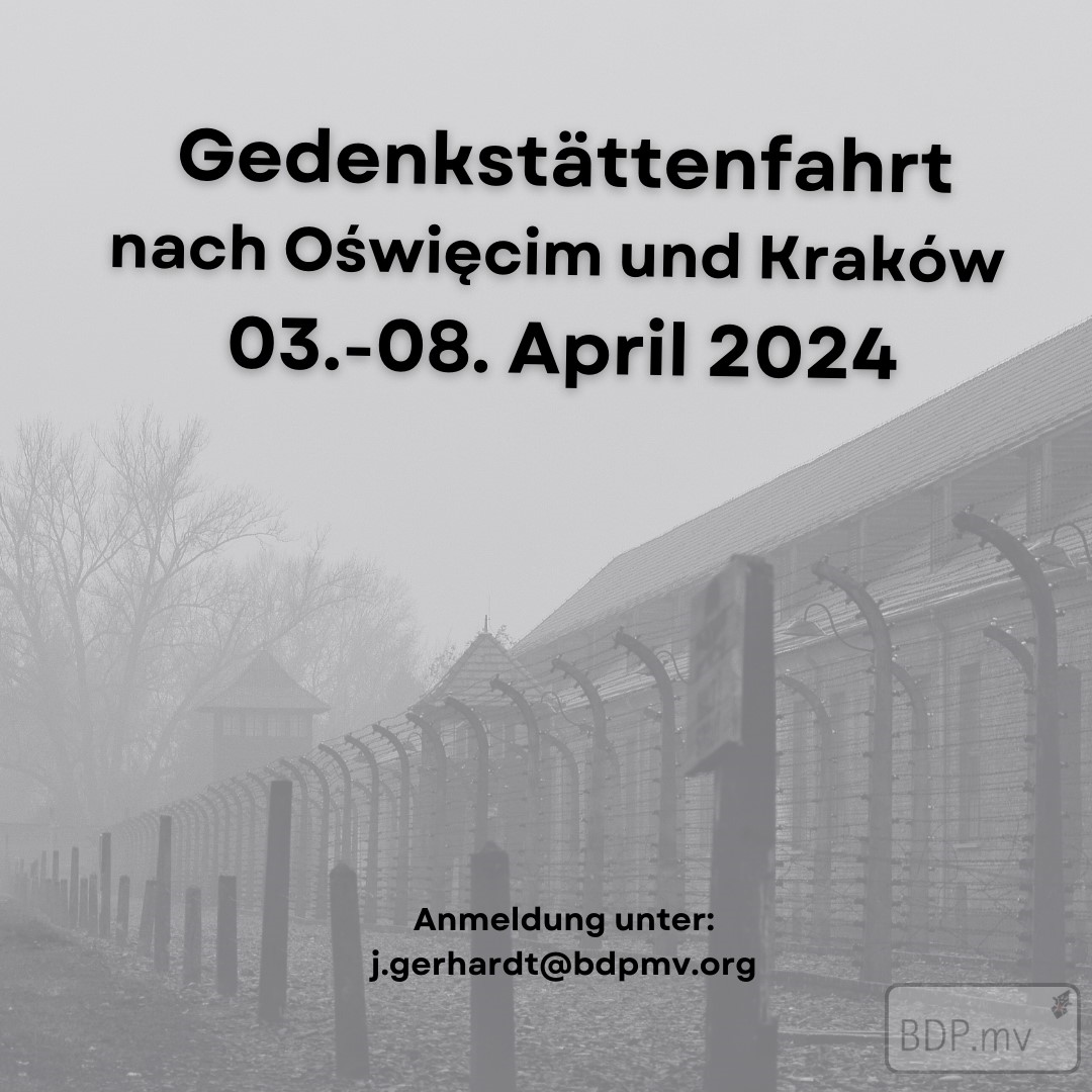 Gedenkstättenfahrt nach Oświęcim und Kraków vom 03. – 09. April 2024