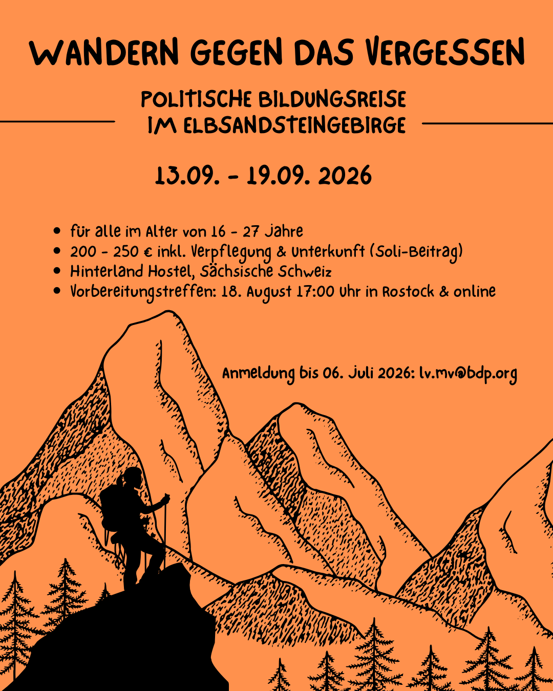 Politische Wanderung im Elbsandsteingebirge im September 2026